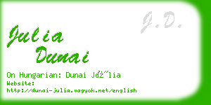 julia dunai business card